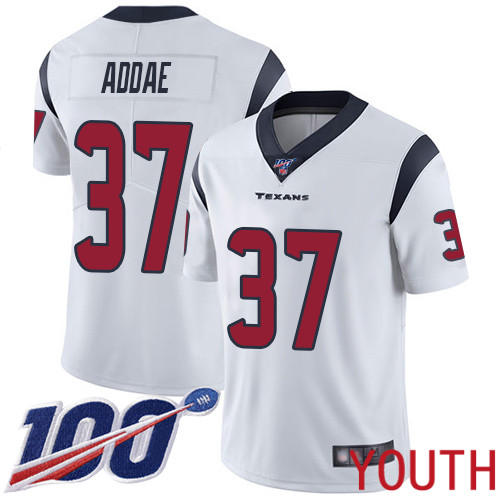 Houston Texans Limited White Youth Jahleel Addae Road Jersey NFL Football #37 100th Season Vapor Untouchable->youth nfl jersey->Youth Jersey